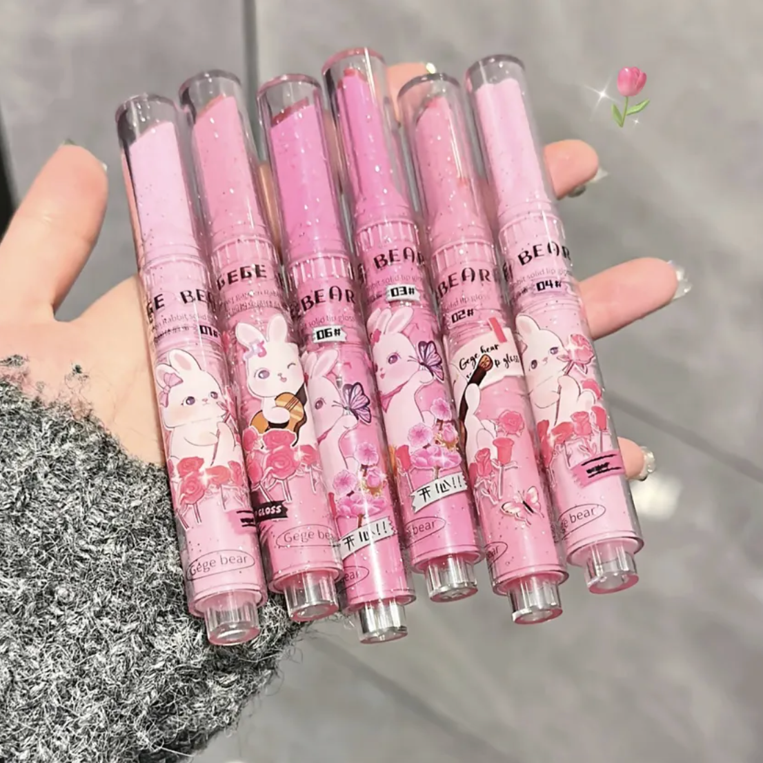 GeGe Bear, Heart Shaped Lip Gloss - Shade 2
