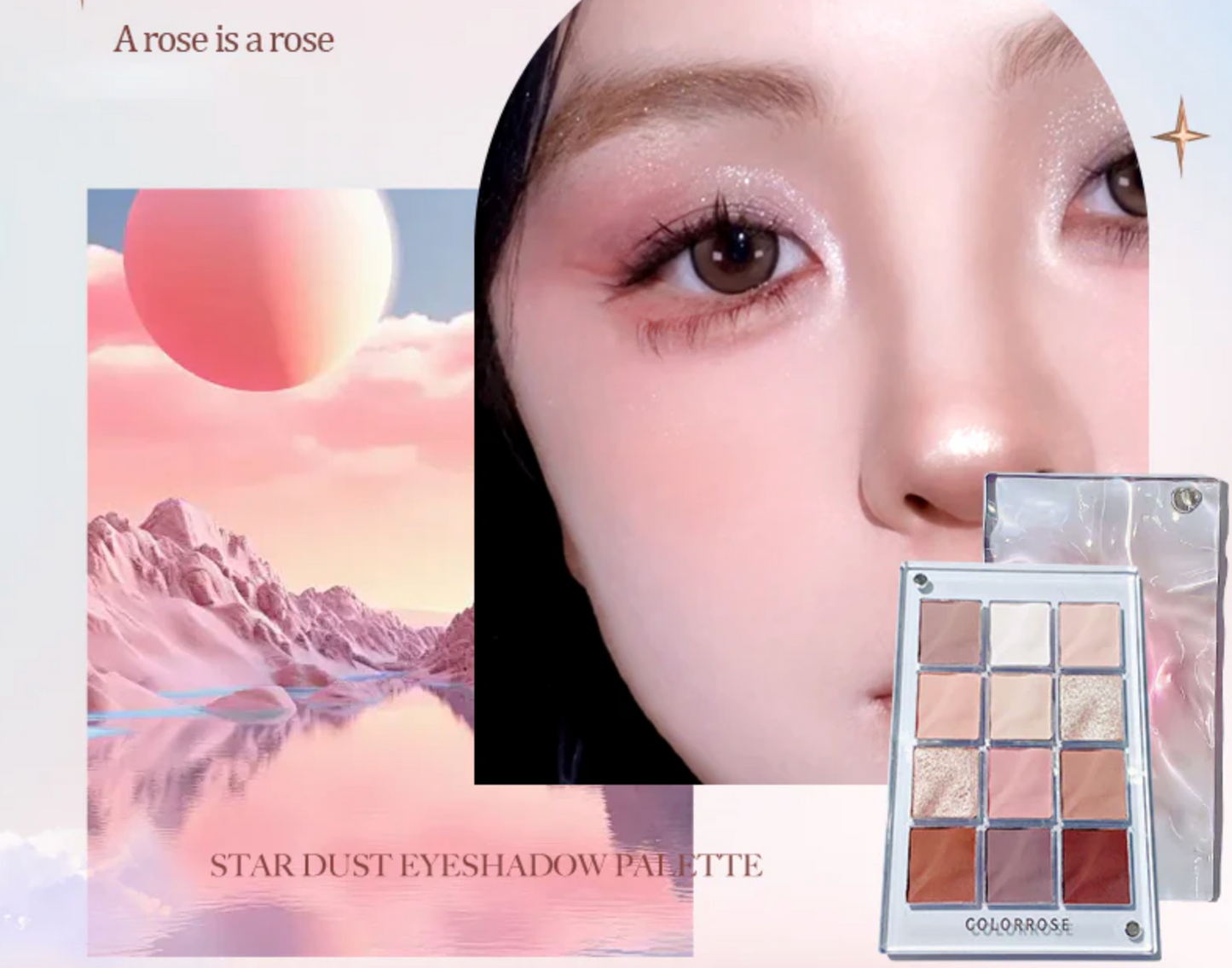 Water Ripple Series - "A rose is a rose" Eyeshadow Palette