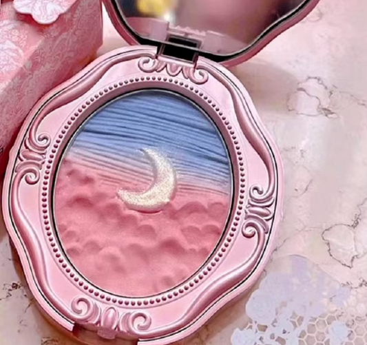 Oil Painting Gradient Blusher - "Pink blue"